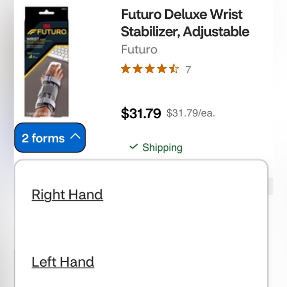 Futuro Left Wrist Deluxe Stabilizer with Firm Support - Picture 5 of 5